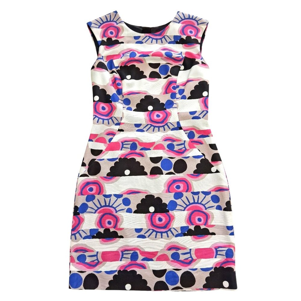Milly Modern Abstract Print Sheath Dress Size 4 NWT